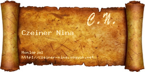 Czeiner Nina névjegykártya